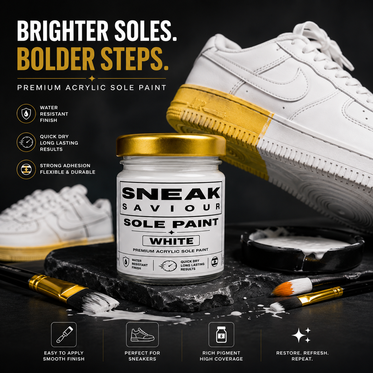 Sneak Saviour White Sole Paint (30ml) | Premium Acrylic Shoe Sole Paint