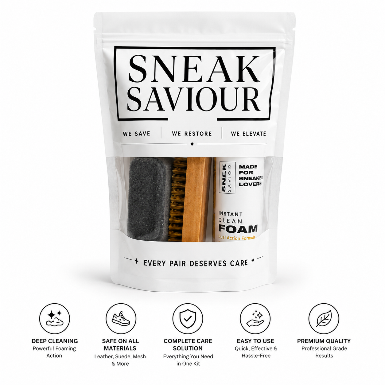 Sneak Saviour Sneaker Cleaning Kit – 150ml Instant Clean Foam