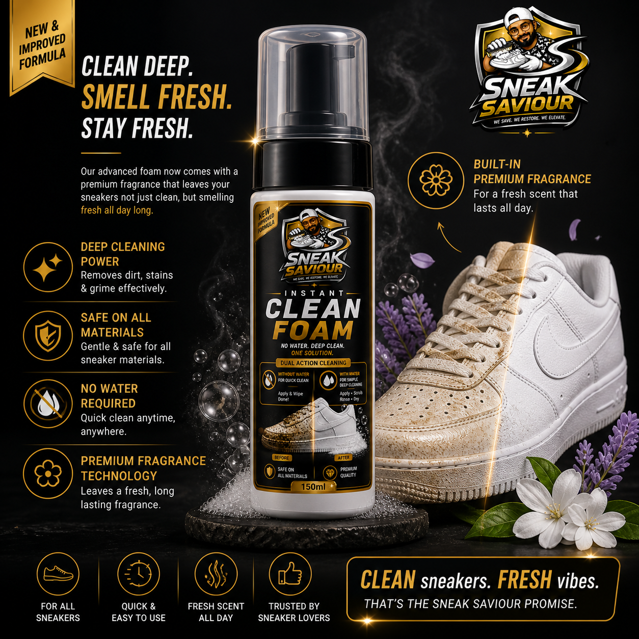 Sneak Saviour Dual Action Shoe Cleaning Foam