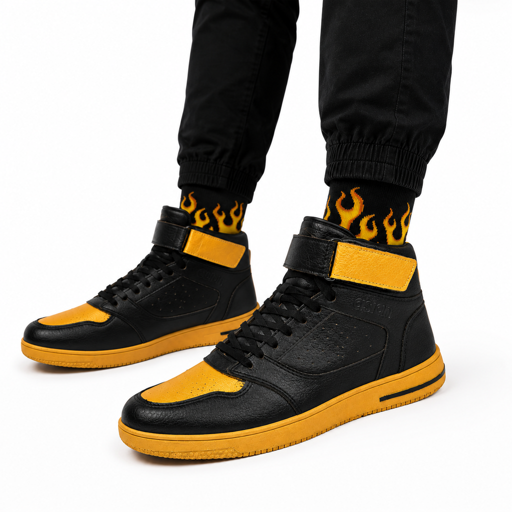 El Dorado Custom Sneakers – Black & Gold Limited Edition
