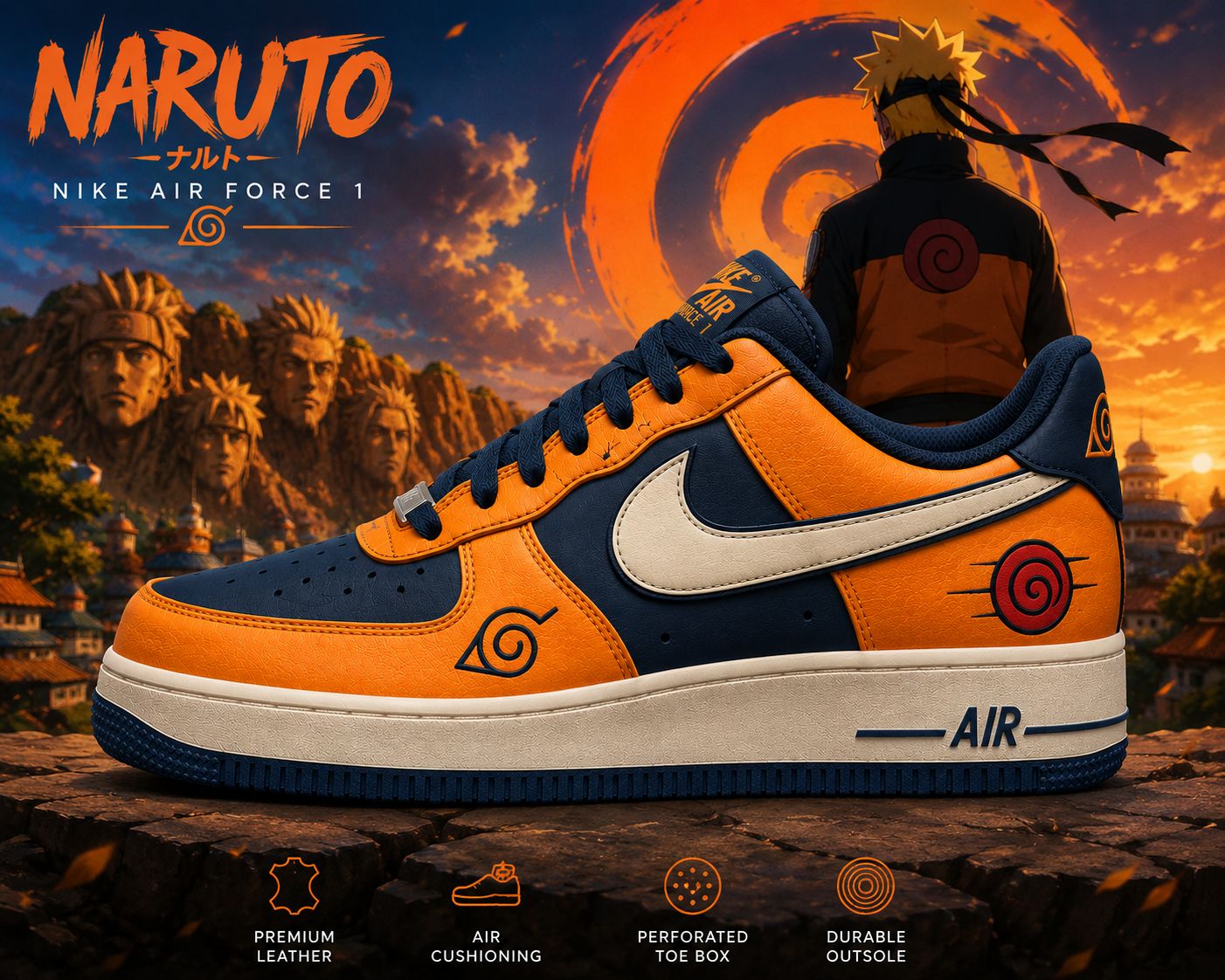 Naruto Edition Custom AF1 – Hand Painted Anime Sneakers