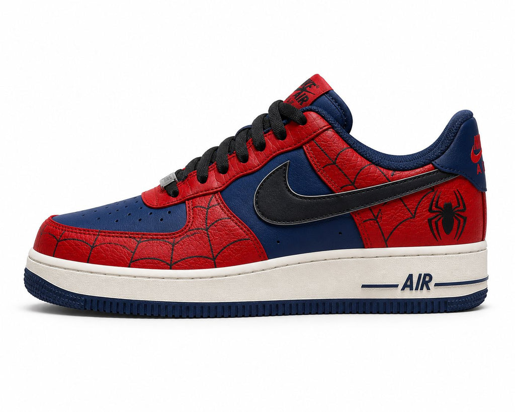 Spider-Man Edition Custom AF1 Sneakers – Hand Painted Superhero Shoes